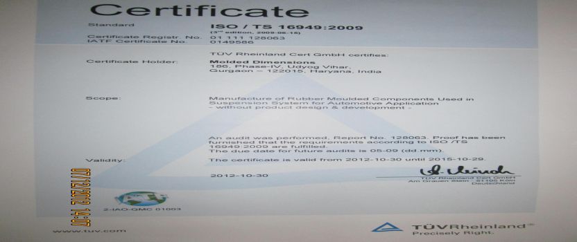 ISO/TS Certificate